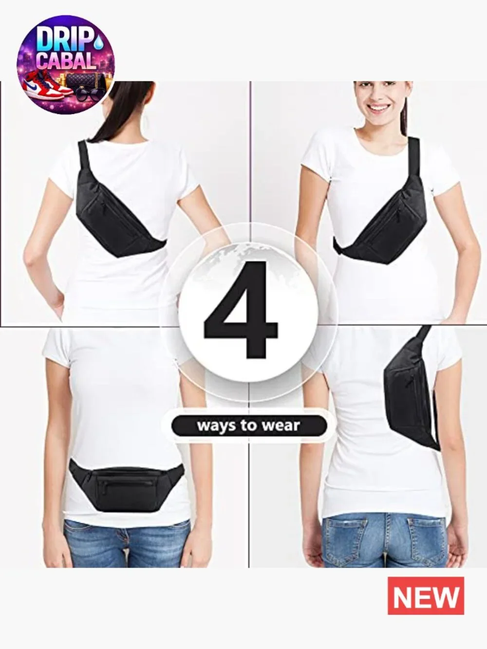 Fanny Pack Crossbody Waist Bag Belt Bag Travel Running Hiking Cycling Hands-Free - Picture 5 of 6